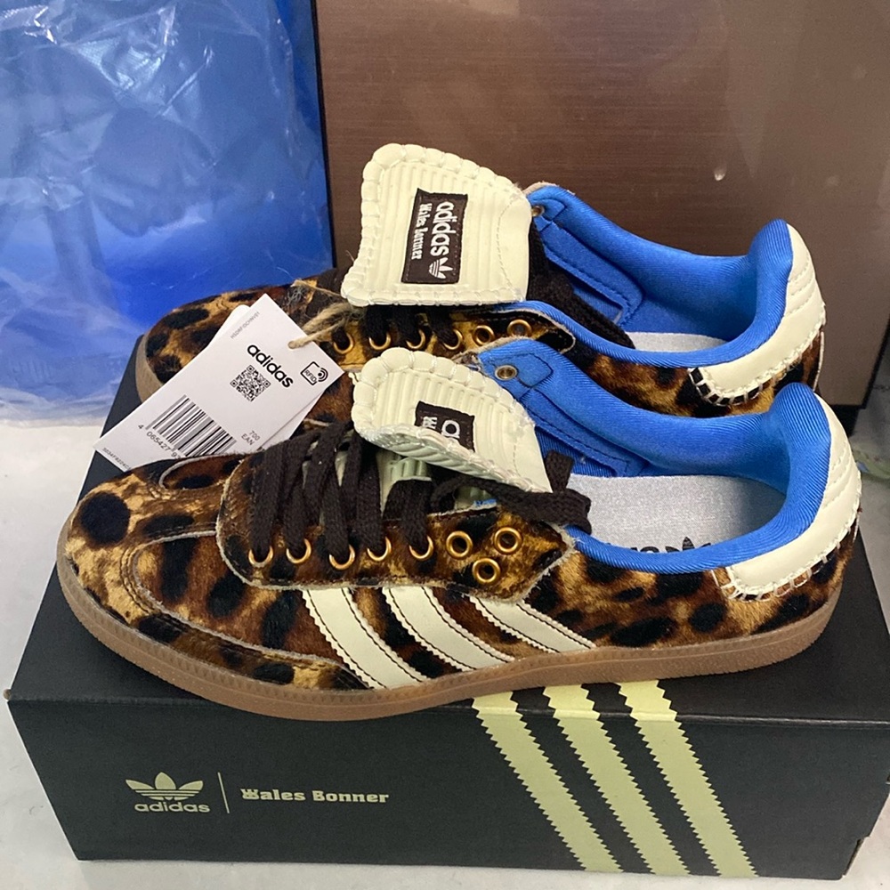 Adidas Wales Bonner x Samba Pony Leopard Sneaker Size 6.5